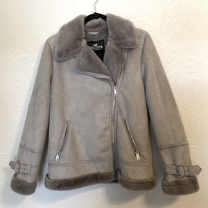 Hollister Shearling Biker woman’s 
Jacket Size S